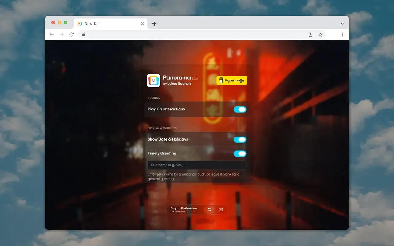 New Tab Screenshots